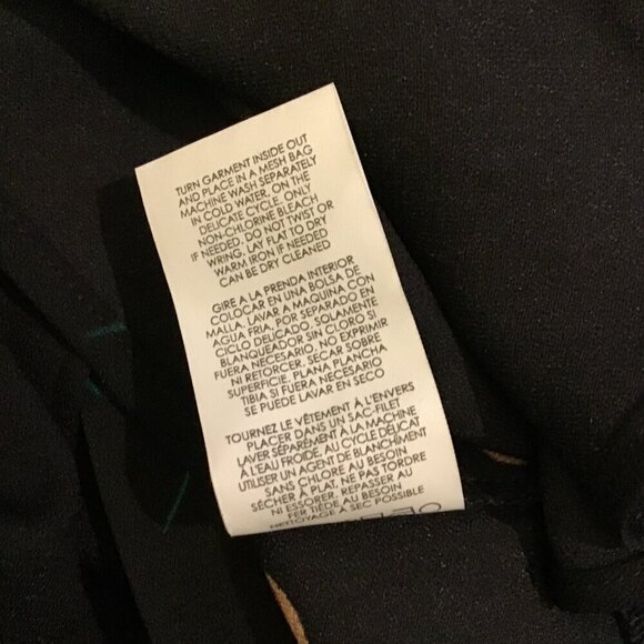 Cabi Divine Wrap Dress Small Floral Black Long Sleeve Midi - Picture 9 of 10